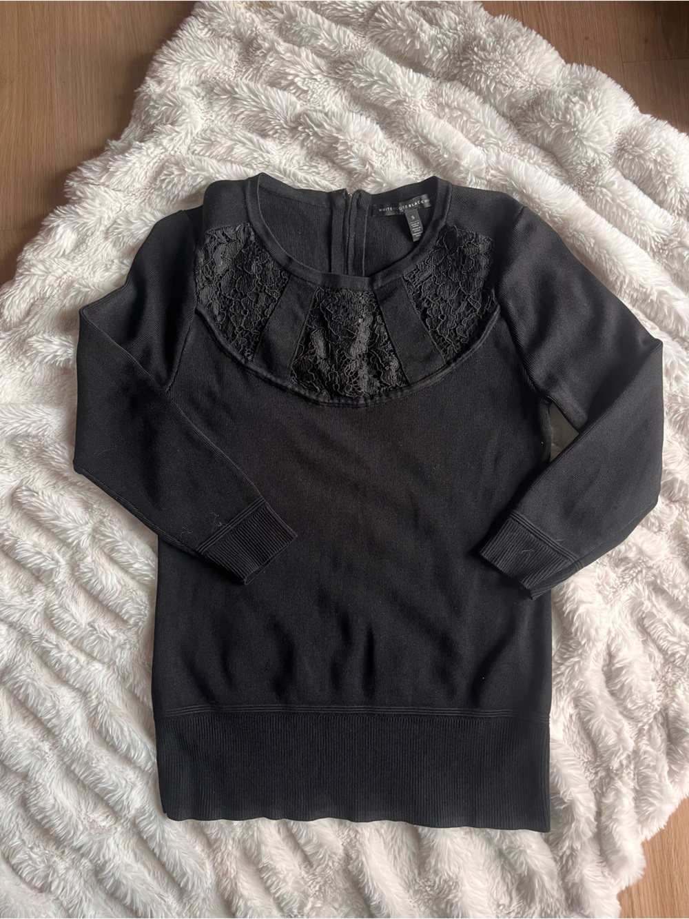 WHBM Black Lace Women's Sweater